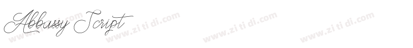 Abbassy Script字体转换